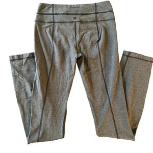 Lululemon Leggings Women’s Elastic Waist Mid Rise Secret Pocket Gray Size 6